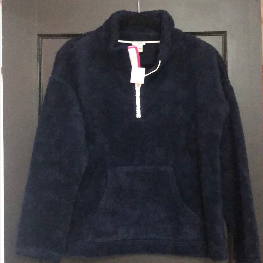 J Crew Sherpa popover jacket